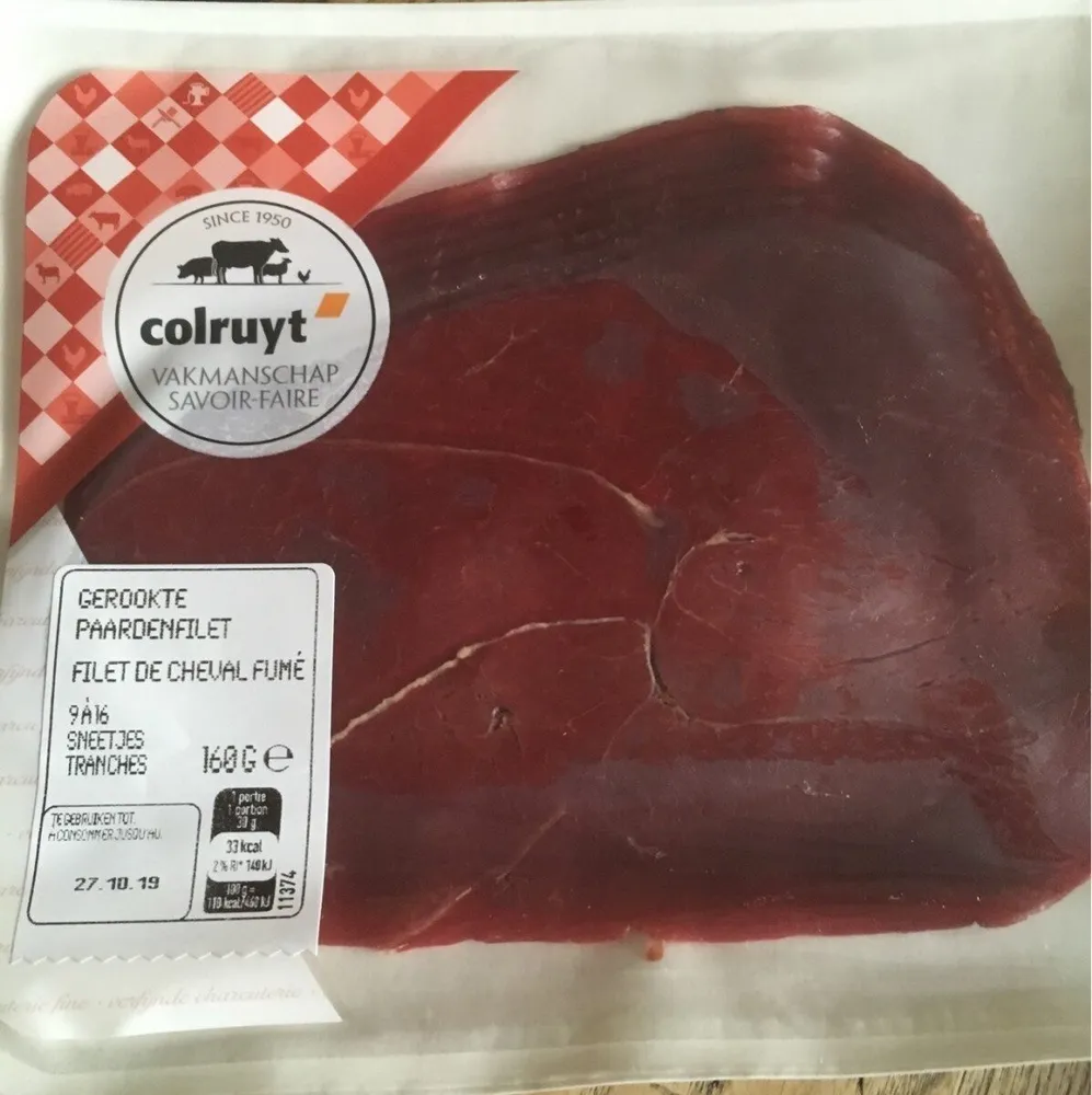 Filet de cheval fumé
