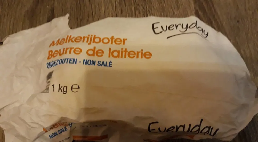 Beurre de laiterie non sâlé