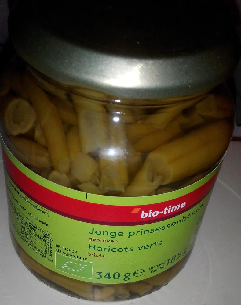 Haricots vert brisés Bio-time