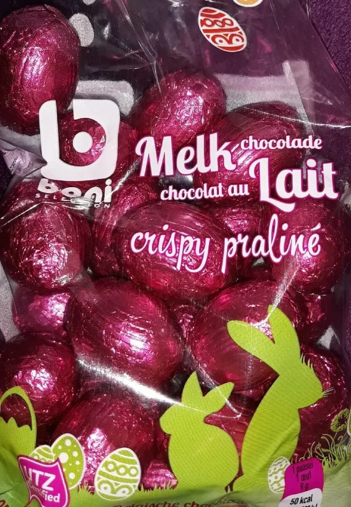 Chocolat au lait crispy praliné