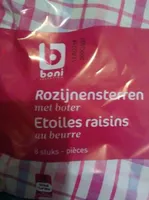 Étoiles raisins au beurre