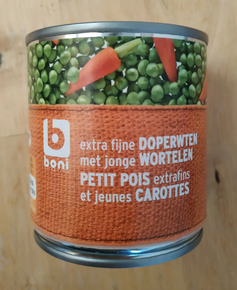 Petits pois extra-fins et jeunes carottes