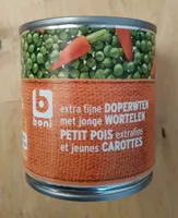 Petits pois extra-fins et jeunes carottes