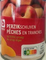 Pêches en tranches au sirop