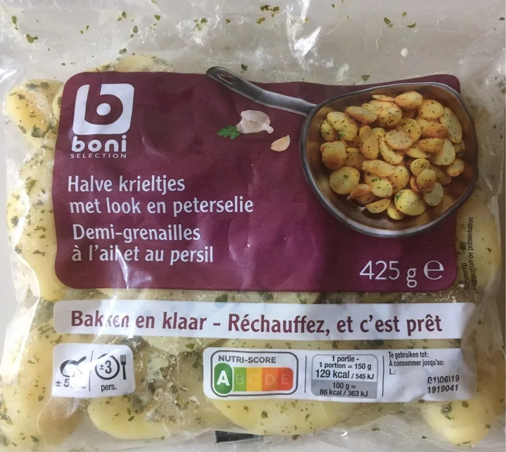 Demi-grenailles à l'ail et au persil