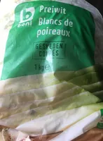 Blancs de poireaux coupés