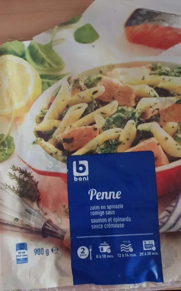 Penne saumon et épinard sauce crémeuse