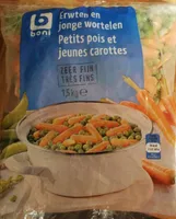 Petits pois et jeunes carottes