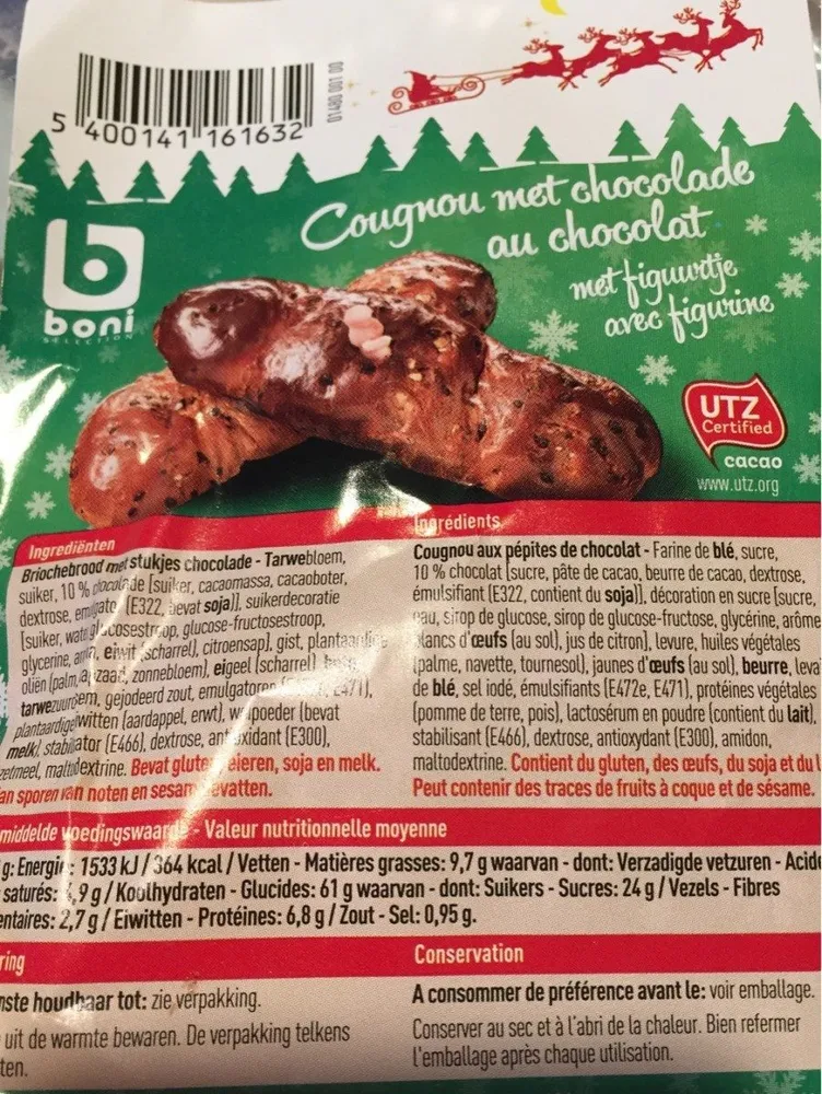 Cougnou au chocolat