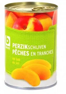 Pêches en tranche