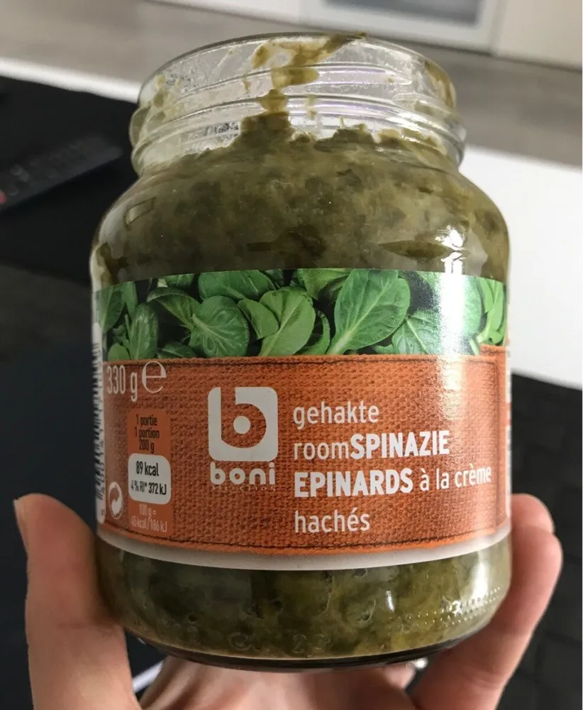 Epinards hachés à la crème