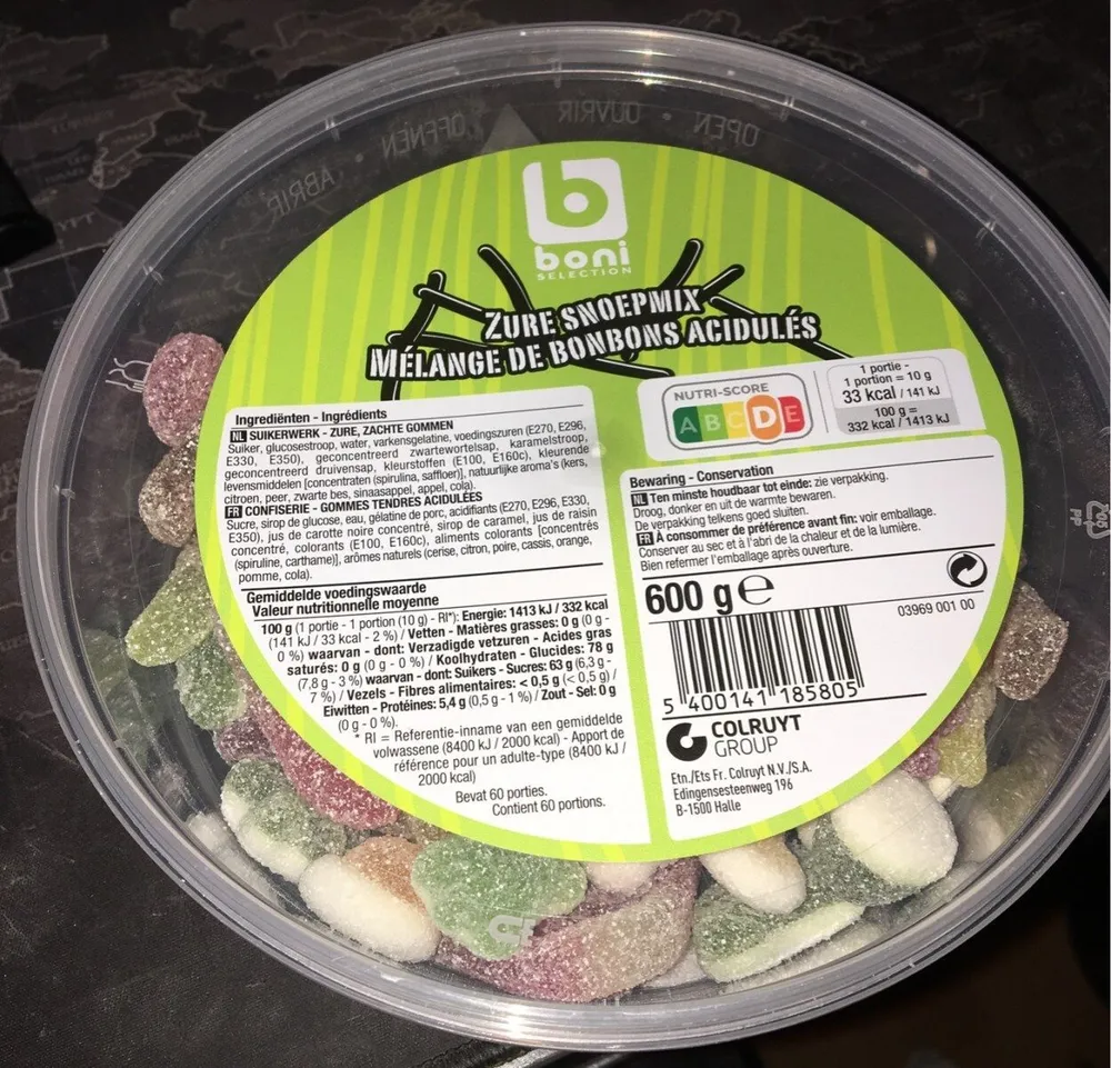 Zure snoepmix (Mélange de bonbons acidulés)