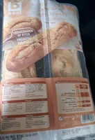 Demi baguettes blanches precuites sur pierre