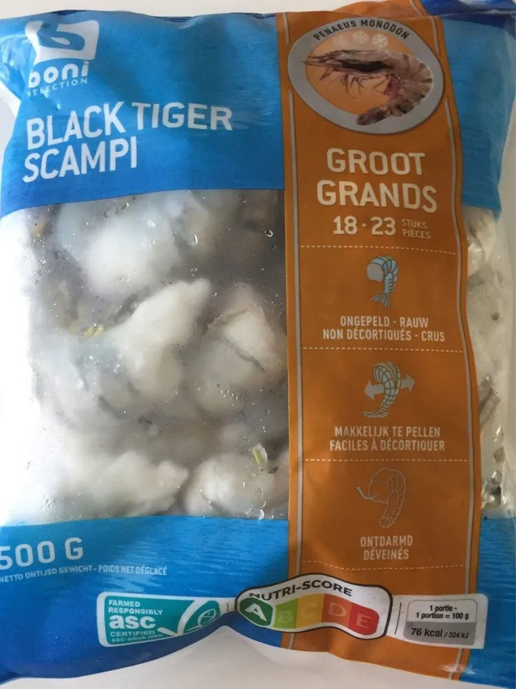Black tiger scampi