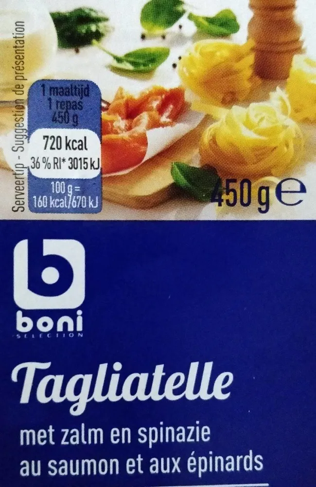 Tagliatelles au saumon et aux épinards