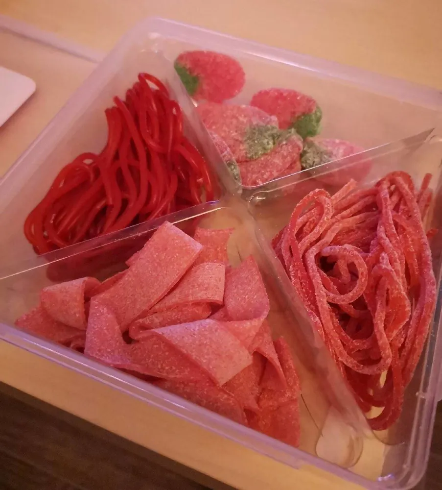 Mélange de bonbons goût fraise