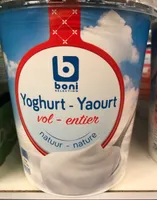 Boni Yahourt entier nature 750g