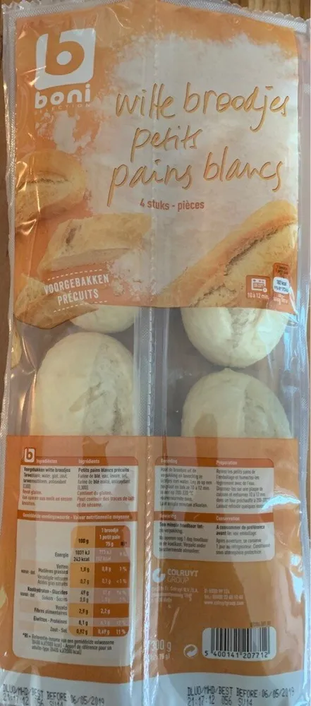 Petits pains précuits