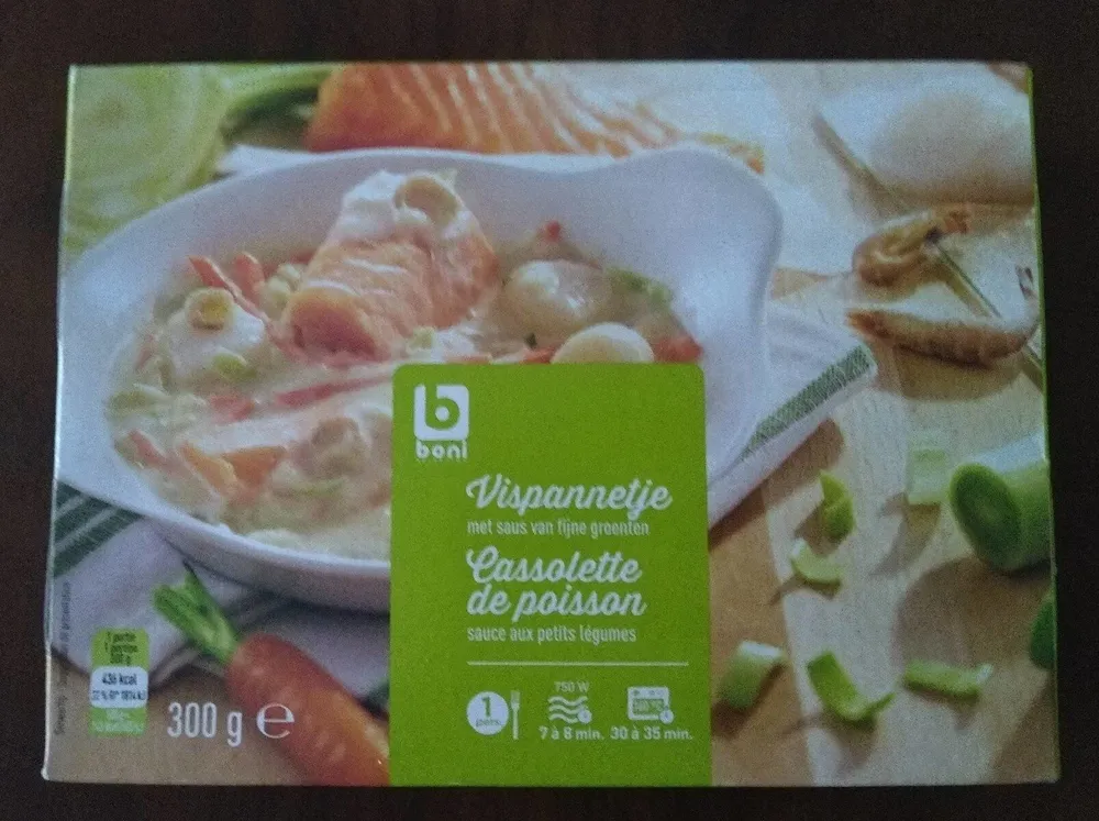 Cassolette de poisson sauce aux petits légumes