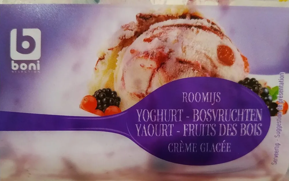 Crème glacée yaourt - fruits des bois
