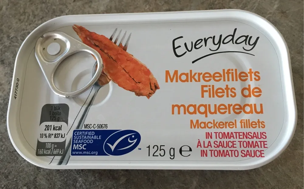 Filets de maquereau sauce tomate