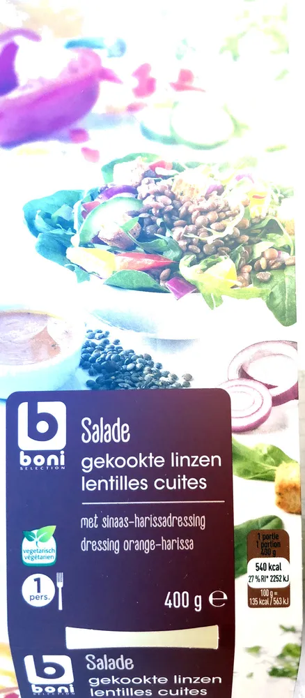 Salade lentilles cuites