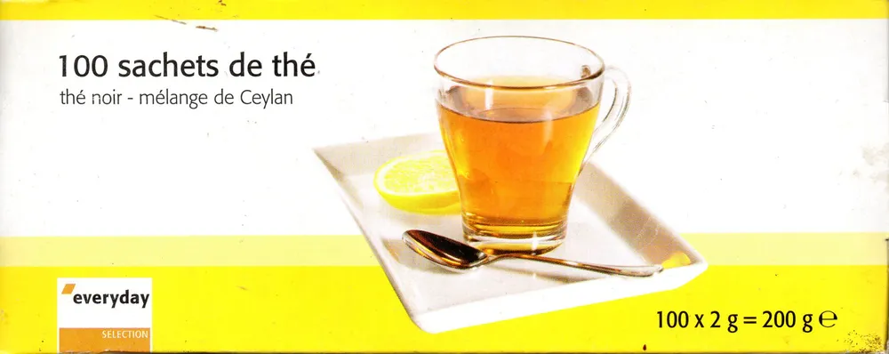 Sachets de the - the noir melange de ceyan