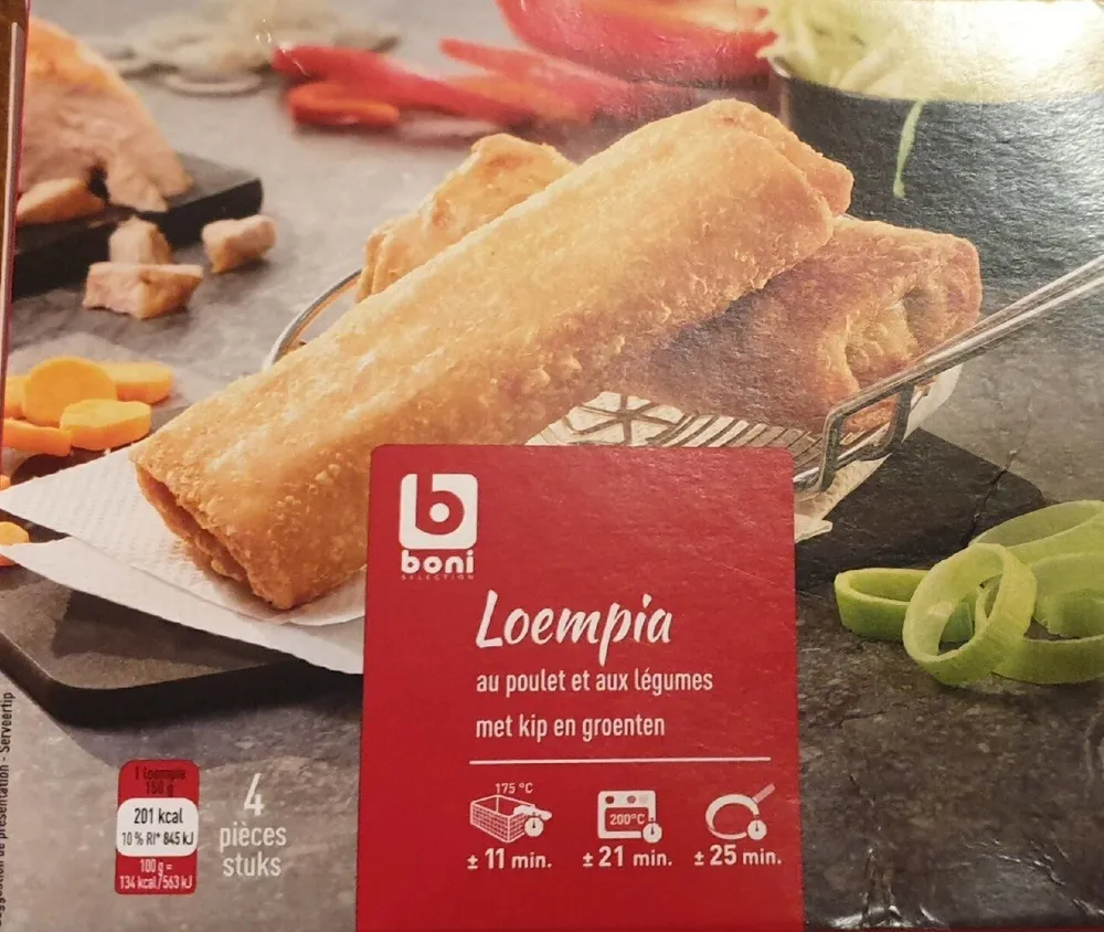 Loempia au poulet et aux légumes