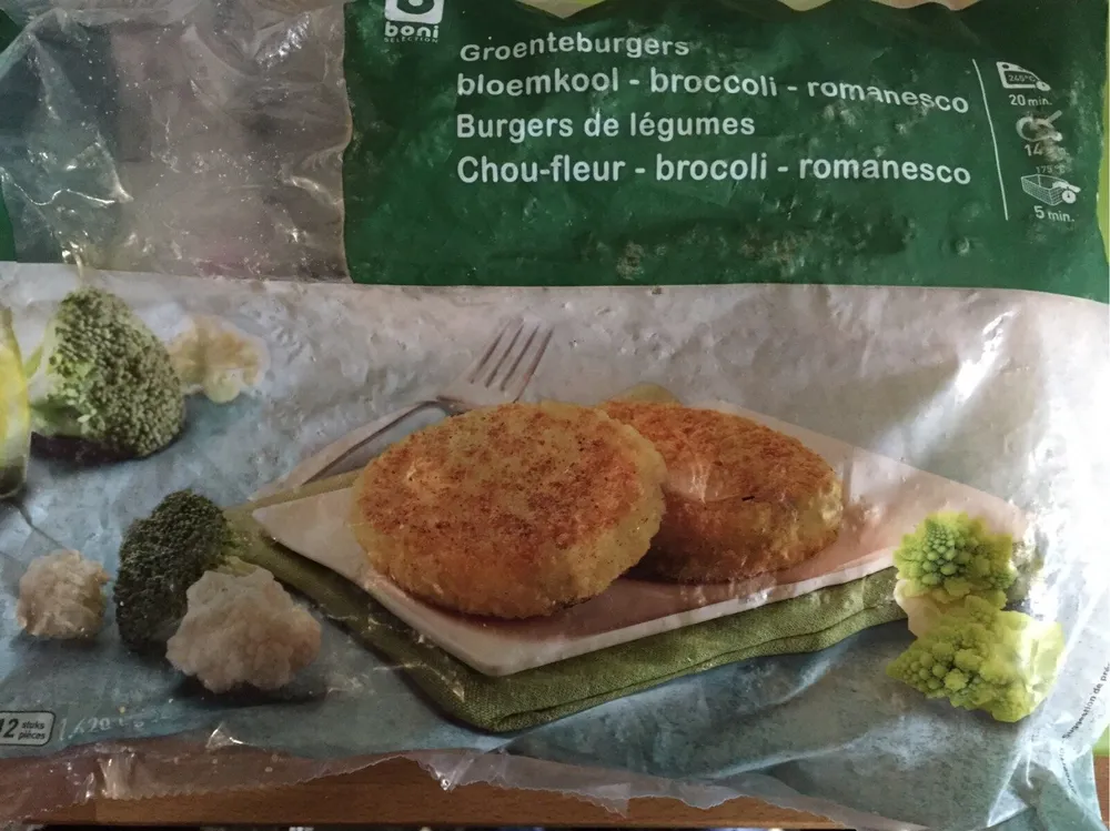 Burgers de légumes chou-fleur - brocoli - romanesco