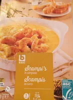 Scampi in currysaus