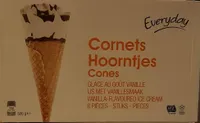 Cornets glace goût vanille