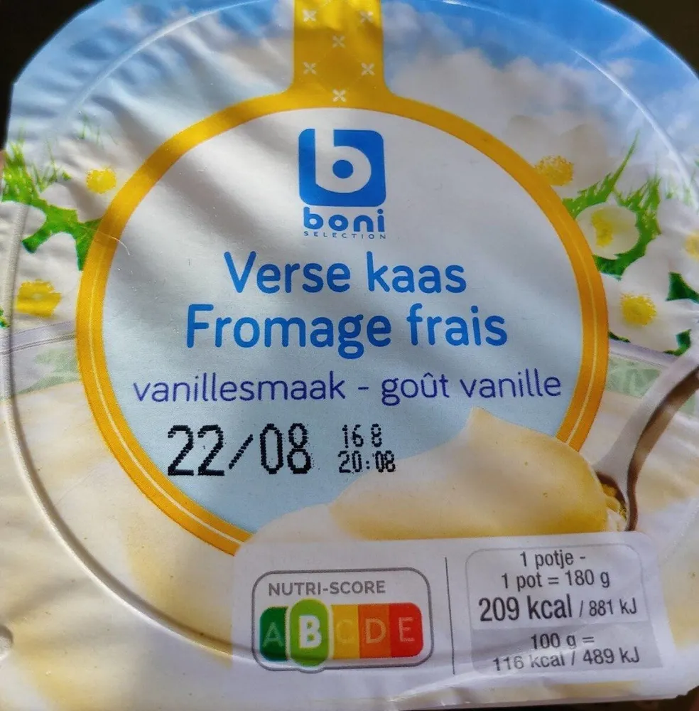 Fromage frais goût vannile