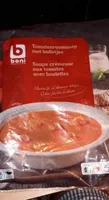 Soupe crémeuse aux tomates avec boulettes