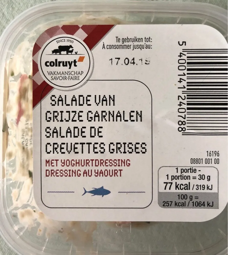 Salade de crevettes grise