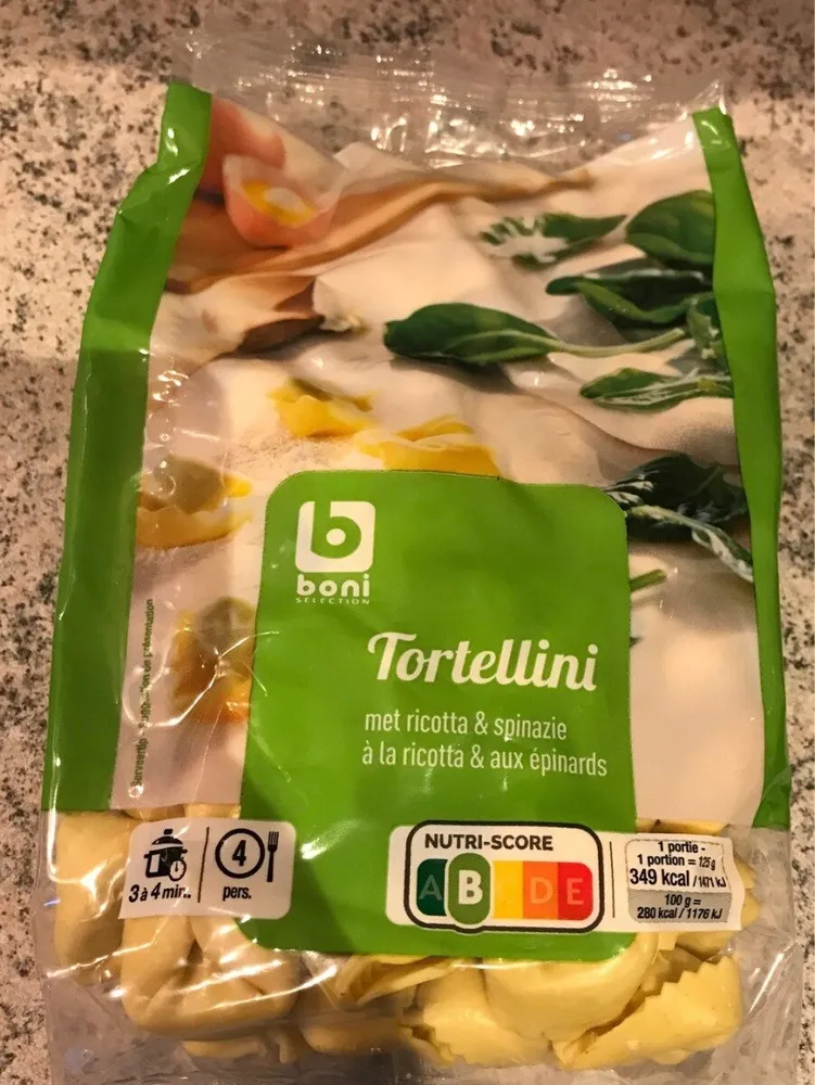 Tortellini ricotta epinards