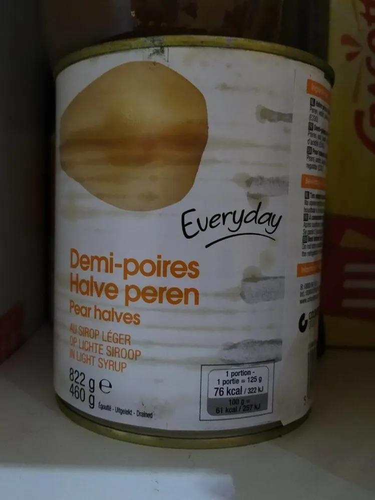 Demi-poires au sirop léger
