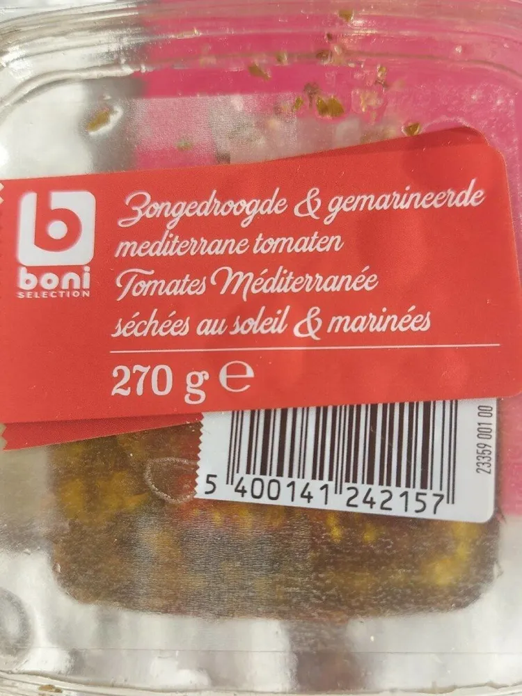 Zongedroogde en gemarineerde mediterrane tomaten