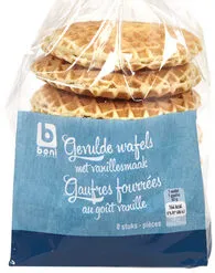 Gaufres fourrées au goût vanille