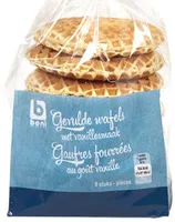Gaufres fourrées au goût vanille