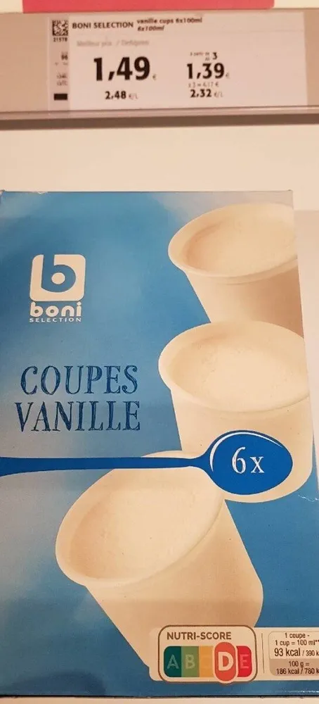Coupes vanille