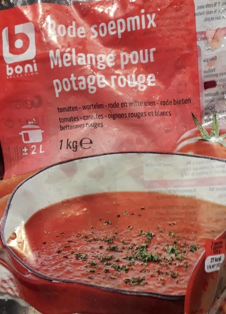 Mélange de légumes pour potage rouge