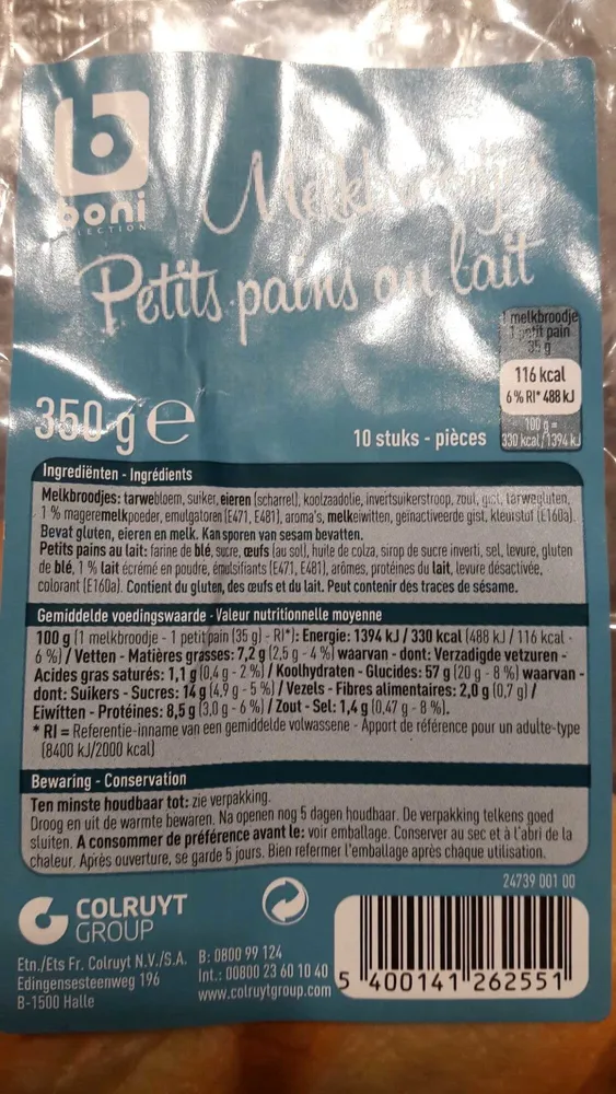 Boni petits pains au lait