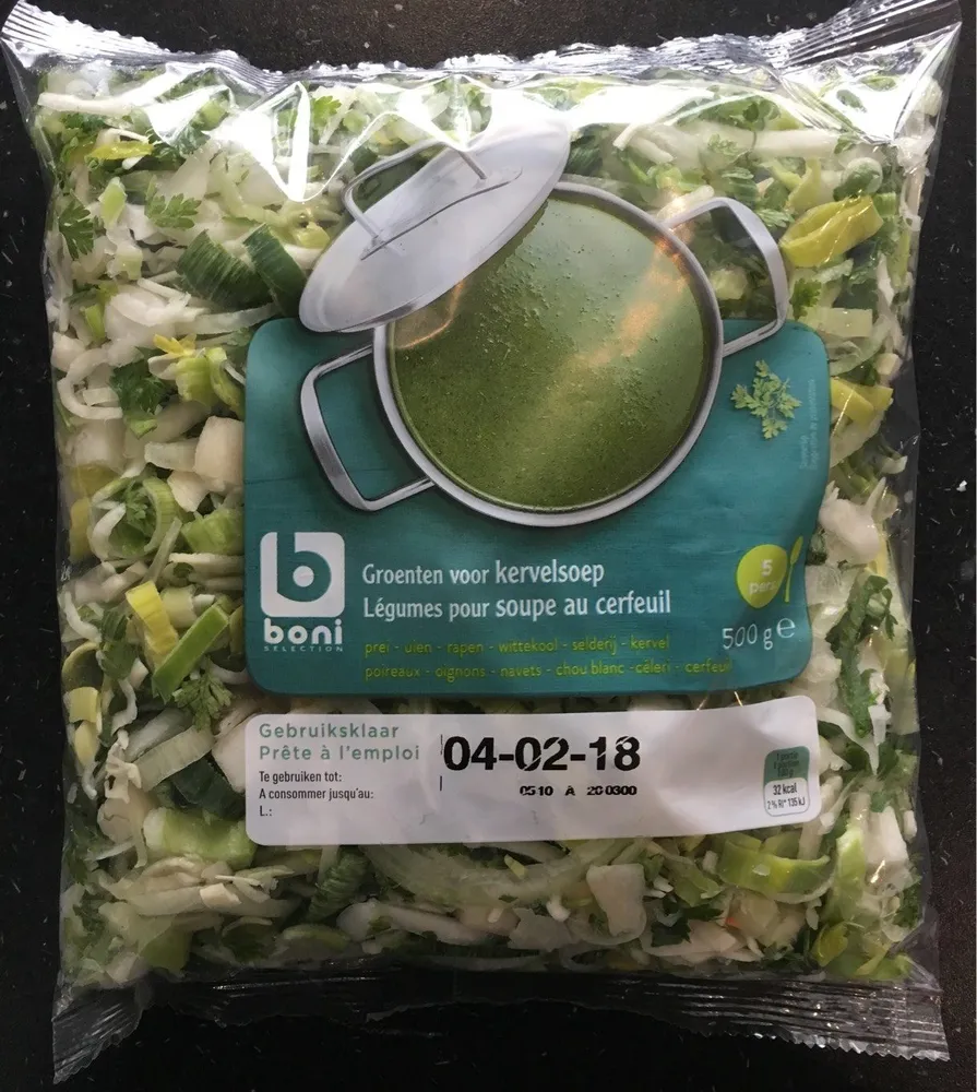 Légumes pour soupe au cerfeuil