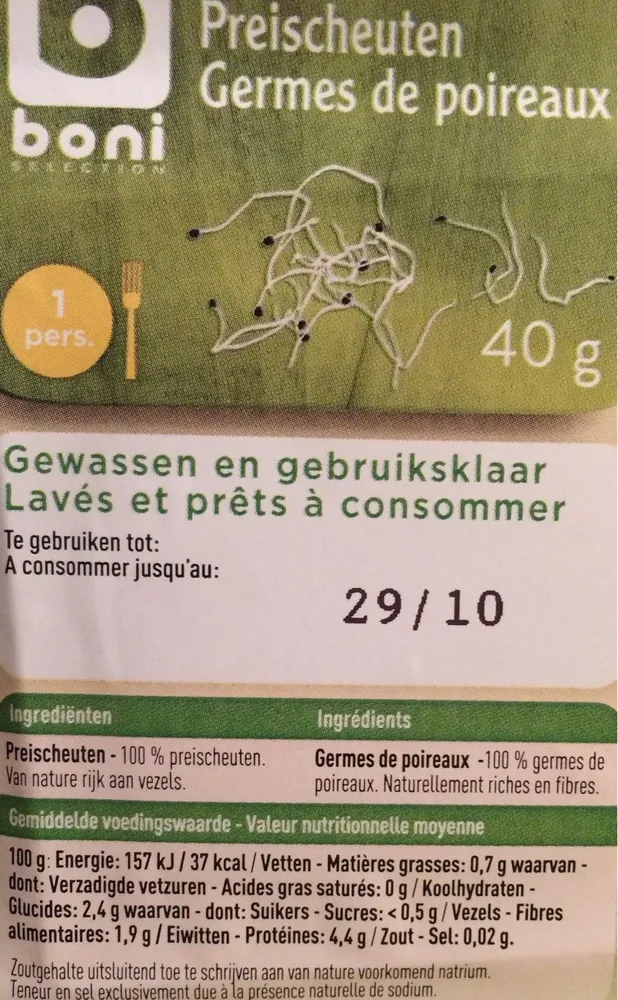 Germes de poireaux