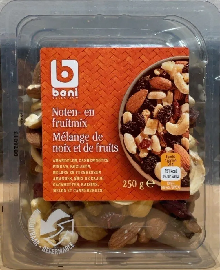 Mélange de noix et de fruits