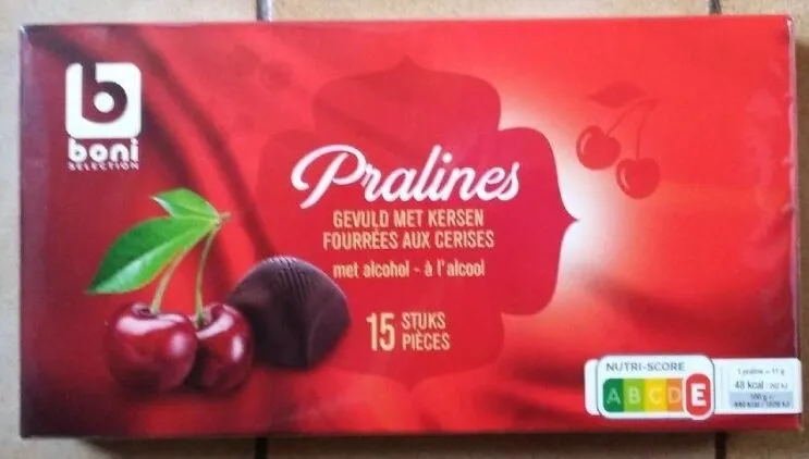 Pralines fourrées aux cerises à l'alcool