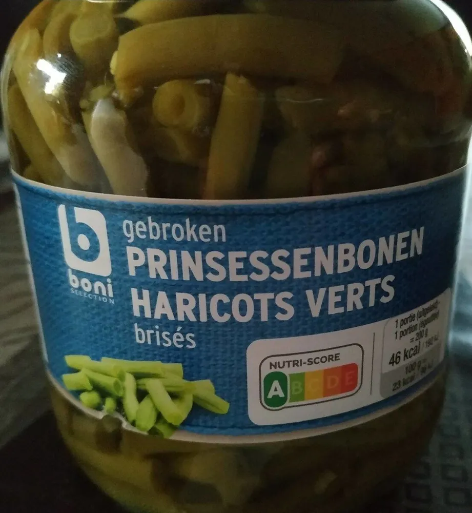 Haricots verts brisés