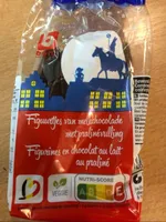 Figurines en chocolat au lait au praliné