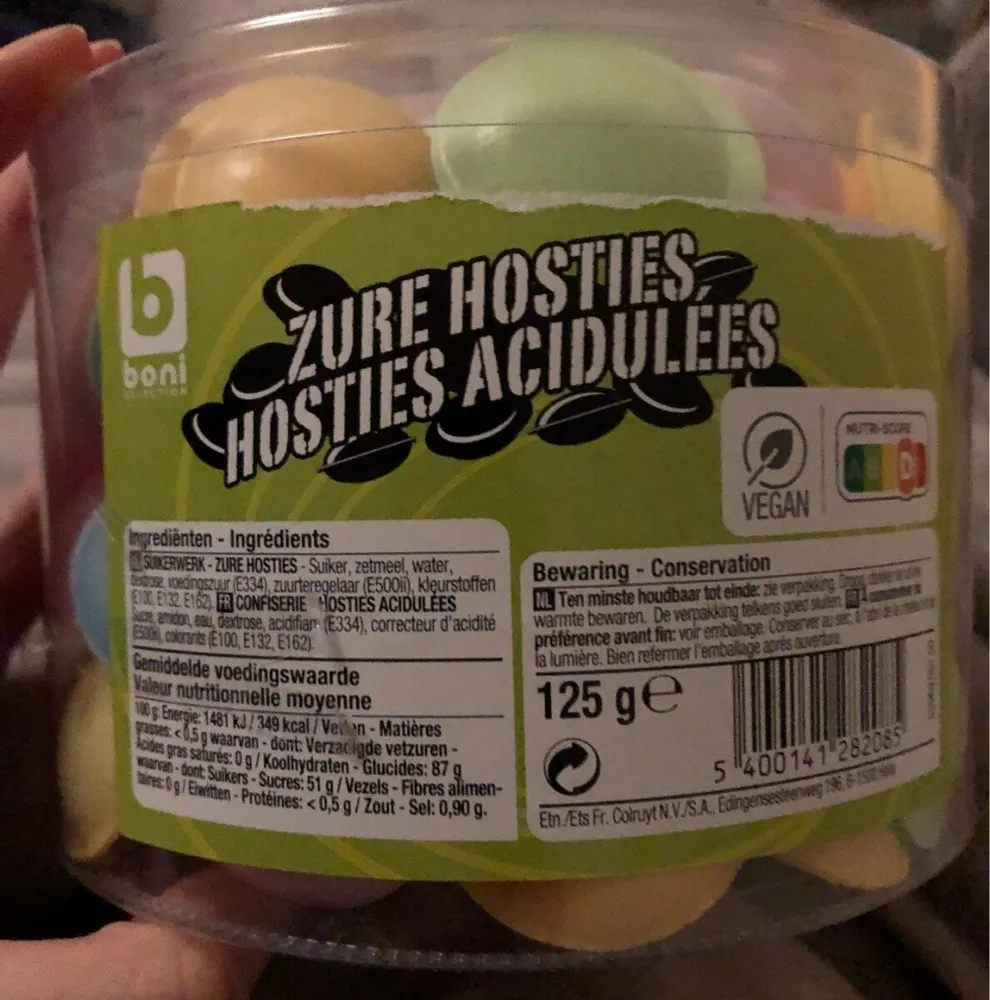 Hosties acidulées
