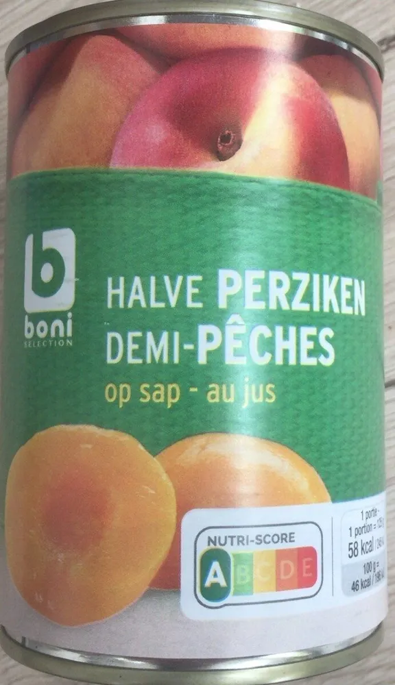 Demi-pêches au jus